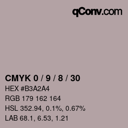 颜色代码: CMYK 0 / 9 / 8 / 30 | qconv.com