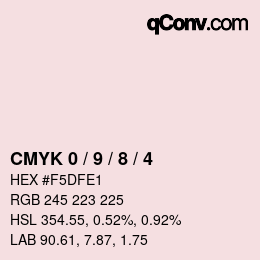 Color code: CMYK 0 / 9 / 8 / 4 | qconv.com