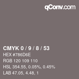 颜色代码: CMYK 0 / 9 / 8 / 53 | qconv.com