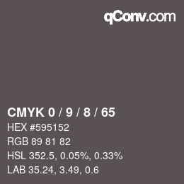 Color code: CMYK 0 / 9 / 8 / 65 | qconv.com