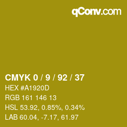 Color code: CMYK 0 / 9 / 92 / 37 | qconv.com