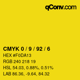 Color code: CMYK 0 / 9 / 92 / 6 | qconv.com