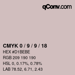 Color code: CMYK 0 / 9 / 9 / 18 | qconv.com