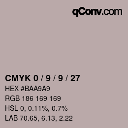 Color code: CMYK 0 / 9 / 9 / 27 | qconv.com