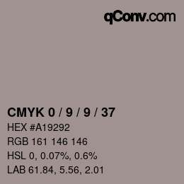 カラーコード: CMYK 0 / 9 / 9 / 37 | qconv.com