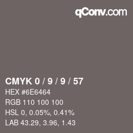 Color code: CMYK 0 / 9 / 9 / 57 | qconv.com