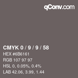 Color code: CMYK 0 / 9 / 9 / 58 | qconv.com