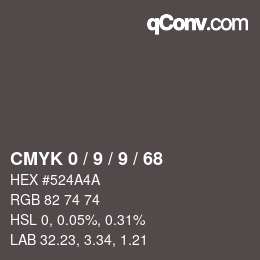Color code: CMYK 0 / 9 / 9 / 68 | qconv.com