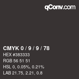 颜色代码: CMYK 0 / 9 / 9 / 78 | qconv.com