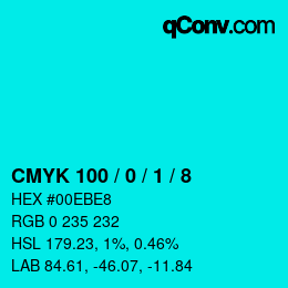 Color code: CMYK 100 / 0 / 1 / 8 | qconv.com