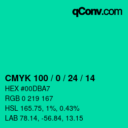 Color code: CMYK 100 / 0 / 24 / 14 | qconv.com