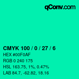 Color code: CMYK 100 / 0 / 27 / 6 | qconv.com