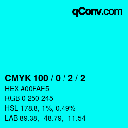 Color code: CMYK 100 / 0 / 2 / 2 | qconv.com