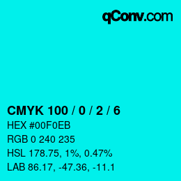 Color code: CMYK 100 / 0 / 2 / 6 | qconv.com