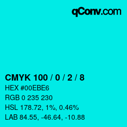 Color code: CMYK 100 / 0 / 2 / 8 | qconv.com