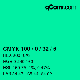 Color code: CMYK 100 / 0 / 32 / 6 | qconv.com