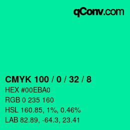 Color code: CMYK 100 / 0 / 32 / 8 | qconv.com