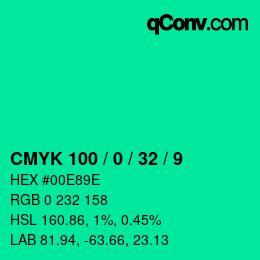 Color code: CMYK 100 / 0 / 32 / 9 | qconv.com
