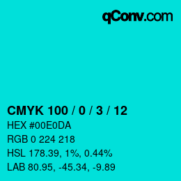 Color code: CMYK 100 / 0 / 3 / 12 | qconv.com