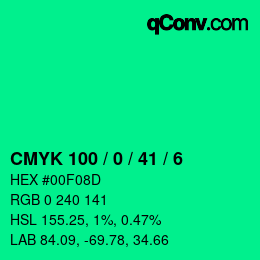 Farbcode: CMYK 100 / 0 / 41 / 6 | qconv.com