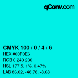 Color code: CMYK 100 / 0 / 4 / 6 | qconv.com