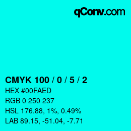 Color code: CMYK 100 / 0 / 5 / 2 | qconv.com