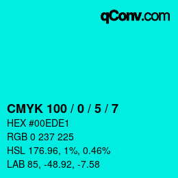 Color code: CMYK 100 / 0 / 5 / 7 | qconv.com