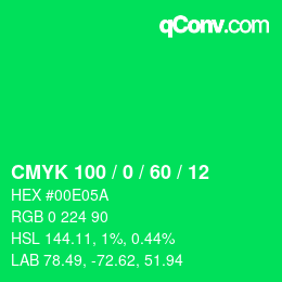 Color code: CMYK 100 / 0 / 60 / 12 | qconv.com