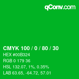 Color code: CMYK 100 / 0 / 80 / 30 | qconv.com