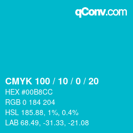 Color code: CMYK 100 / 10 / 0 / 20 | qconv.com