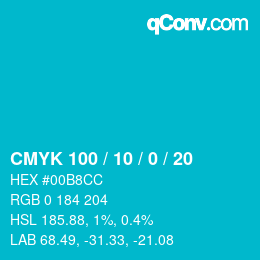 Color code: CMYK 100 / 10 / 0 / 20 | qconv.com