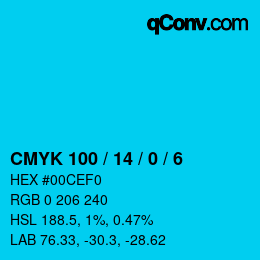 Color code: CMYK 100 / 14 / 0 / 6 | qconv.com