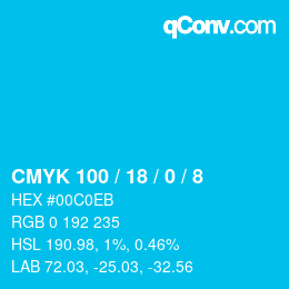 Color code: CMYK 100 / 18 / 0 / 8 | qconv.com