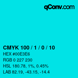 Color code: CMYK 100 / 1 / 0 / 10 | qconv.com