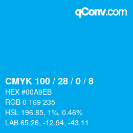 Color code: CMYK 100 / 28 / 0 / 8 | qconv.com