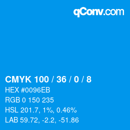 Color code: CMYK 100 / 36 / 0 / 8 | qconv.com