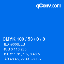 Color code: CMYK 100 / 53 / 0 / 8 | qconv.com