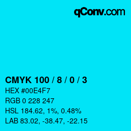 Color code: CMYK 100 / 8 / 0 / 3 | qconv.com