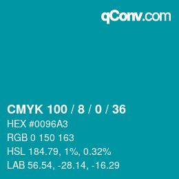 Color code: CMYK 100 / 8 / 0 / 36 | qconv.com