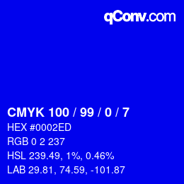 Color code: CMYK 100 / 99 / 0 / 7 | qconv.com