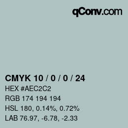 Color code: CMYK 10 / 0 / 0 / 24 | qconv.com