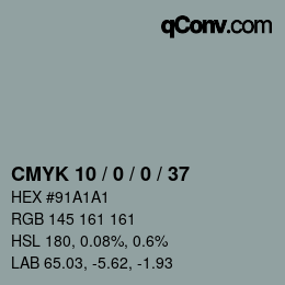 Color code: CMYK 10 / 0 / 0 / 37 | qconv.com