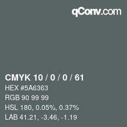 Color code: CMYK 10 / 0 / 0 / 61 | qconv.com