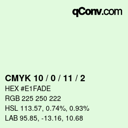 Color code: CMYK 10 / 0 / 11 / 2 | qconv.com