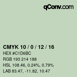 Código de color: CMYK 10 / 0 / 12 / 16 | qconv.com