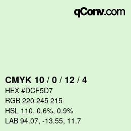 Color code: CMYK 10 / 0 / 12 / 4 | qconv.com