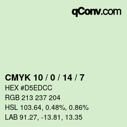 Color code: CMYK 10 / 0 / 14 / 7 | qconv.com