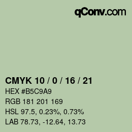 カラーコード: CMYK 10 / 0 / 16 / 21 | qconv.com