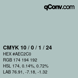 カラーコード: CMYK 10 / 0 / 1 / 24 | qconv.com