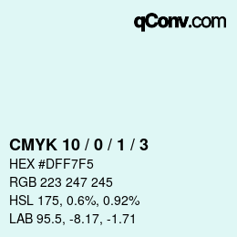 Color code: CMYK 10 / 0 / 1 / 3 | qconv.com
